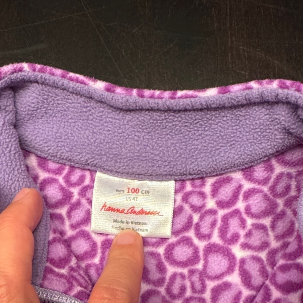 Hanna Andersson Pink Leopard Kids Sweater - Picture 2 of 3